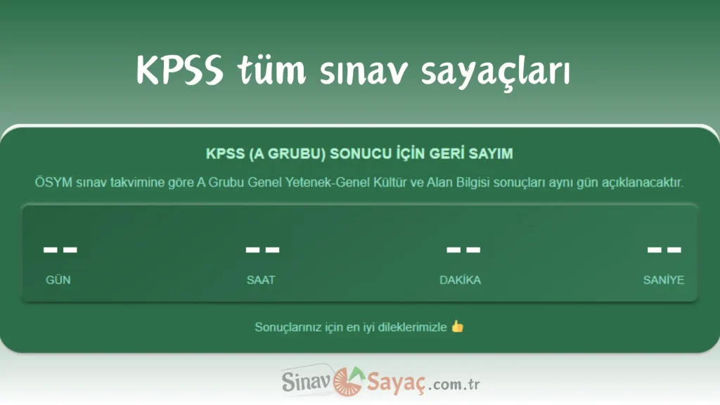 KPSS Kaç Gün Kaldı? Tüm sınavların geri sayımları, tarihleri ve saatleri 1 KPSS kaç gün kaldı ve ne zaman